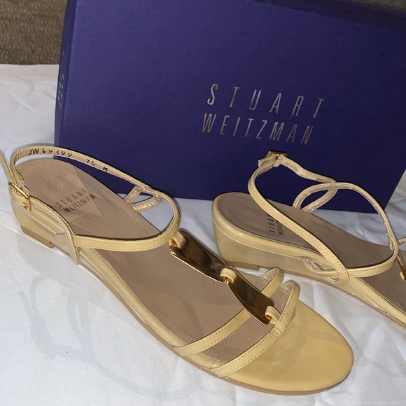 Gently Loved Stuart Weitzman Sandal Hummus Aniline - Picture 2 of 6